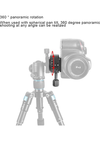 Kamera Kelepçesi Panoramik Kelepçe Tripod Monopod Hızlı Bırakma Plakası Montaj Döndürme Kelepçesi Arca Plaka Dslr (QJ01-A) (Yurt Dışından)