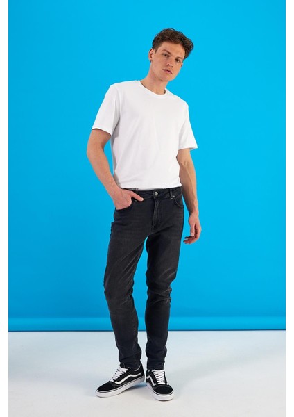 Erkek Smith Black Tapered Fit Jean Pantolon