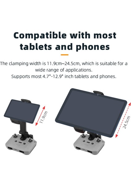 Rc-N1 Için Uzaktan Kumanda Tablet Telefon Tutucu Dağı Mini 3 Pro/royal 3/aır 2/2s Ön Görünüm Braketi Kordon ile (Yurt Dışından)