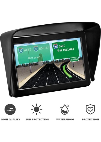 Inç Araba Araç Gps Navigator Monitörü Için Güneş Gölge Kalkanı Parlama Vizörü (Yurt Dışından)