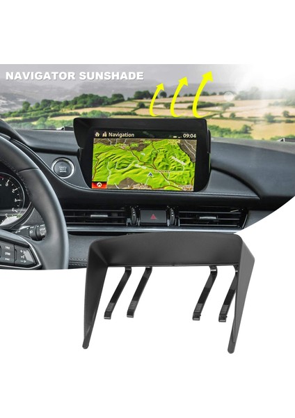 Inç Araba Araç Gps Navigator Monitörü Için Güneş Gölge Kalkanı Parlama Vizörü (Yurt Dışından)