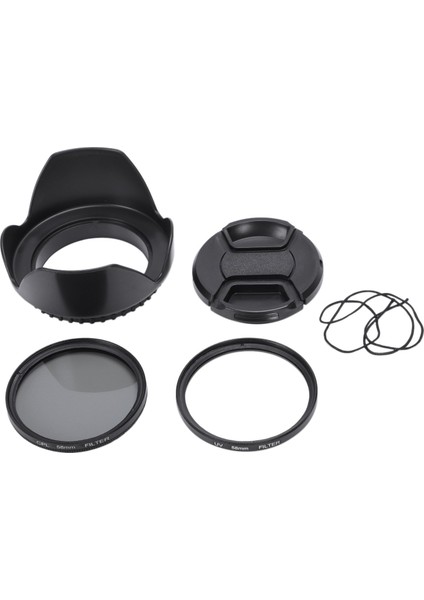 Canon Eos 700D 100D 600D 1200D Lens Hood Kapağı Için Cpl Uv Filtre Kiti 58MM (Yurt Dışından)