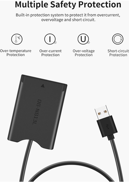 NB-13L Kukla Pil Usb-A Güç Adaptörü Dc Çoğaltıcı Canon G7X2 G7X3 G5X2 G9X2 G1X3 G5X G9X SX620 SX720 SX730 Hs (Yurt Dışından)