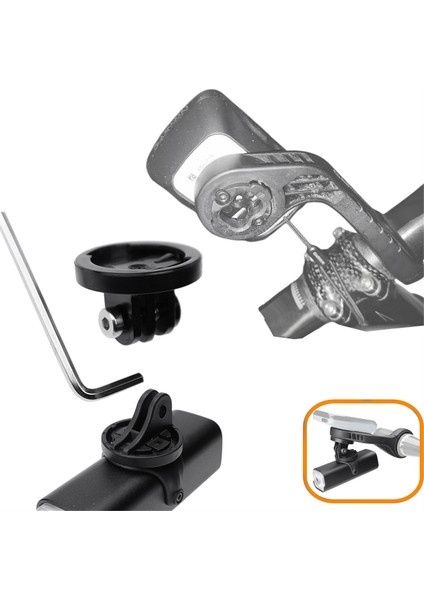 Bisiklet Bilgisayarı Montaj Tutucu Garmin 520 Artı 530/830/1030 Gopro Braketi Adaptörü Işık Kamera Pil Konektörü (Yurt Dışından)