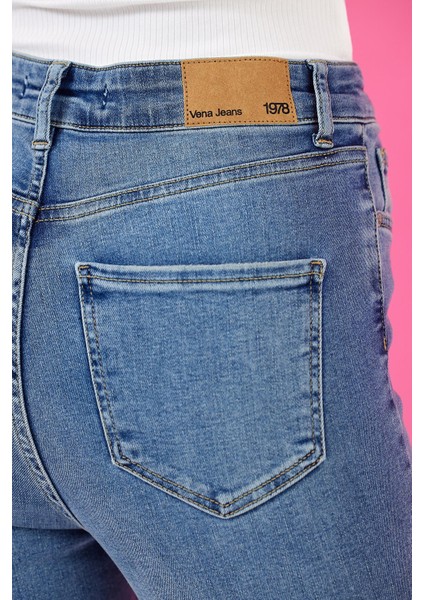 Kadın Holly Dirty Med Blue Yüksek Bel Skinny Jean Pantolon