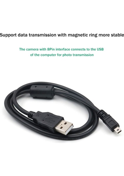 Dijital Kamera Cep Telefonu Için Uygun Evrensel Usb'den Küçük Bağlantı Noktasına 8p 8-Pin Veri Kablosu Beş Çekirdekli Şarj Kablosu (Yurt Dışından) indirimleri
