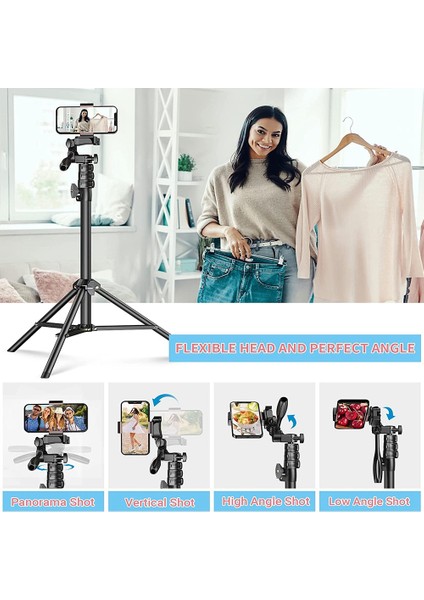 Cep Telefonu Tripod Standı, Akıllı Telefon Selfie Çubuğu, / Canlı Yayın / Vlog Için Katlanabilir Uzun Fotoğraf Tripod Standı (Yurt Dışından) fırsatları