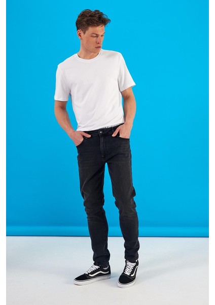 Erkek Smith Black Tapered Fit Jean Pantolon
