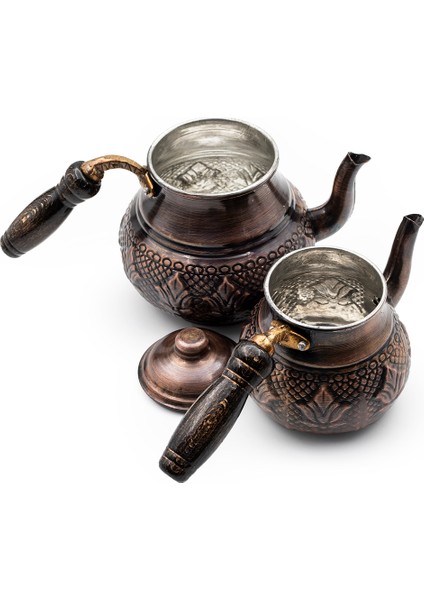 Bakır Eskitme Desenli Çaydanlık 3 fiyatları