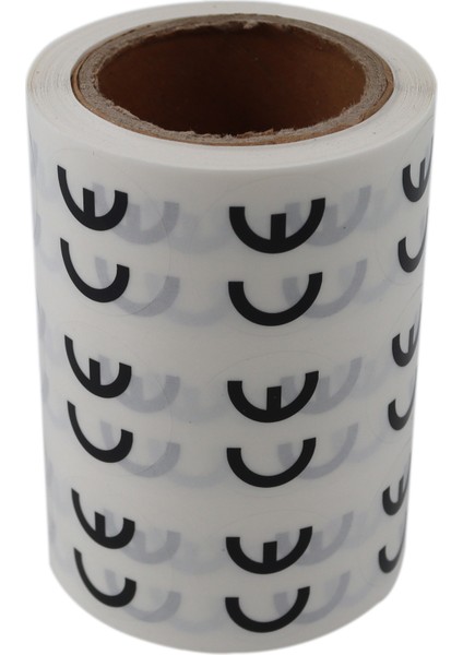 Pp Şeffaf Ce Etiketi - 25MM Çapında (1000 Adet) Yan Yana 3 Lü