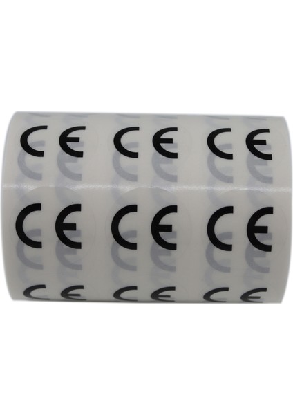 Pp Şeffaf Ce Etiketi - 25MM Çapında (1000 Adet) Yan Yana 3 Lü