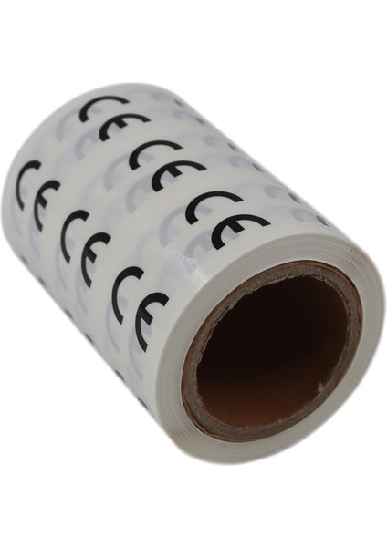 Pp Şeffaf Ce Etiketi - 25MM Çapında (1000 Adet) Yan Yana 3 Lü