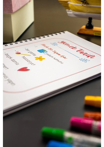 Yemek Tarifi Defteri 14X20 cm Tasarım Kapak Spiralli Notebook