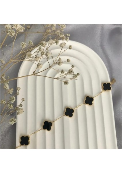 Çelik Gold Siyah Yonca Bileklik fiyatları