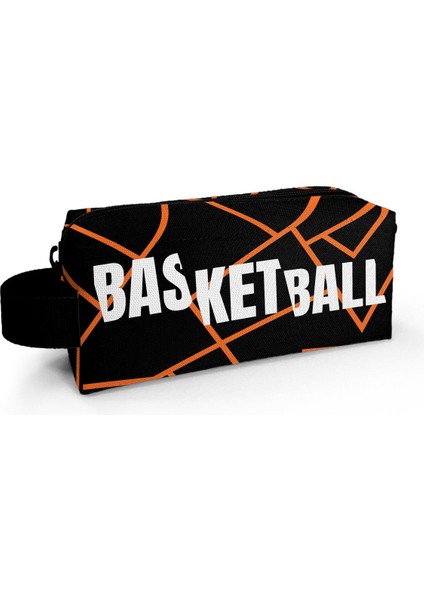 Kids Turuncu Siyah Basketbol Kalem Çantası 22079