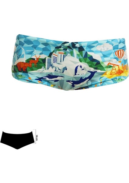 Wildermess Erkek Antrenman Mayo, 14CM Trunks