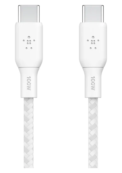 Boostcharge Usb-C To Usb-C Örgülü 100W Kablo 2m-Beyaz