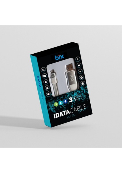 iData Pro Micro SD Kart Okuyuculu iPhone Şarj Kablosu