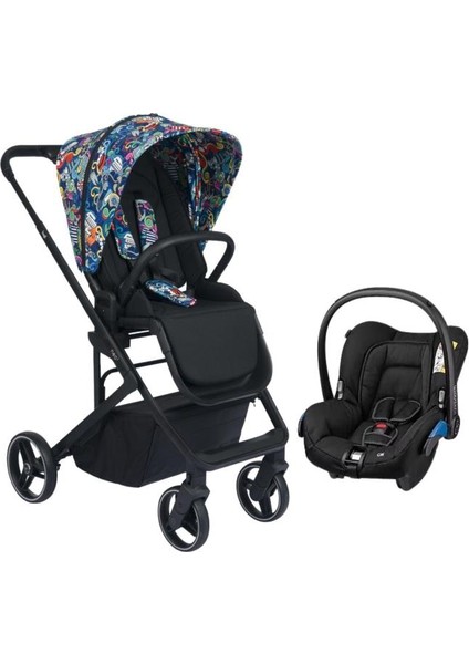Neo 2 Multicolor Black Raven Travel Sistem Bebek Arabası