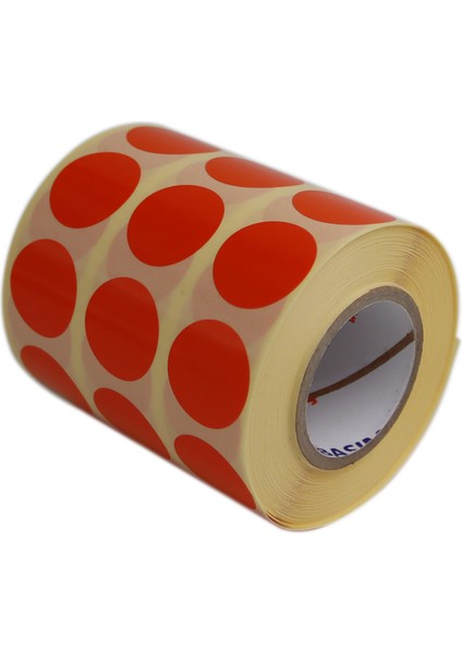 Renkli Kuşe Rulo Çap Etiketi 25MM x 25MM 2500 Adet Yan Yana 3 Lü fiyatları