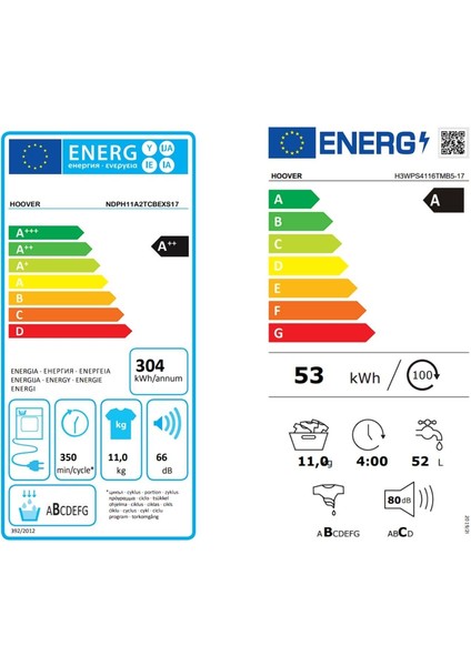 H3WPS4116TMB5 Çamaşır Makinesi - NDPH11A2TCBEXS Kurutma Makinesi 11 kg