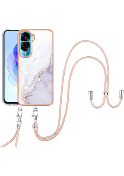 Onur Için Kılıf 90 Lite 5g Mermer Crossbody Kordon Askısı Tampon Yumuşak (Yurt Dışından)