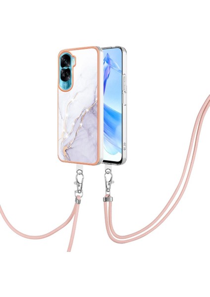 Onur Için Kılıf 90 Lite 5g Mermer Crossbody Kordon Askısı Tampon Yumuşak (Yurt Dışından)