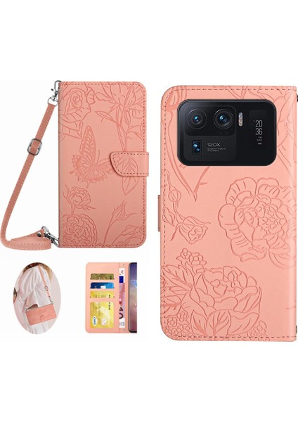 Kart Tutucu ve Uzun Kayış ve Yumuşak ile Xiaomi 11 Ultra Telefon Kılıfı (Yurt Dışından)