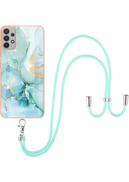 Samsung Galaxy A23 Için Kılıf 4g/5g Crossbody Kordon Askısı Mermer Tampon (Yurt Dışından)