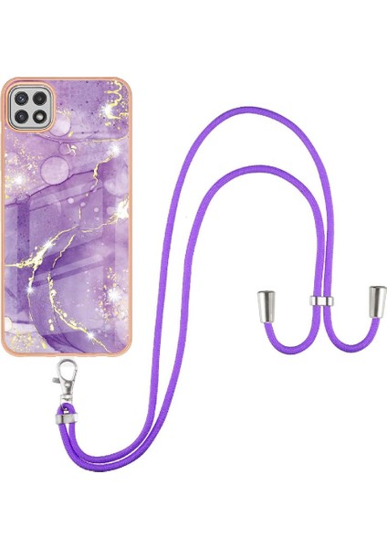 Samsung Galaxy A22 5g Crossbody Kordon Askısı Mermer Anti-Scratch Için Kılıf (Yurt Dışından) modelleri