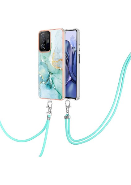 Xiaomi 11T/11T Pro Mermer Anti-Scratch Yumuşak Tampon Crossbody (Yurt Dışından)