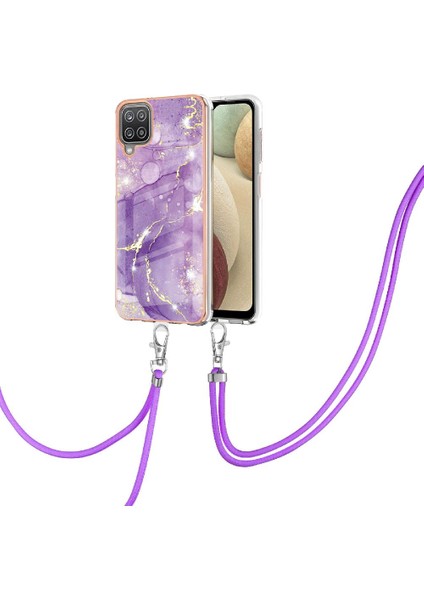 Samsung Galaxy A12 5g Mermer Crossbody Kordon Askısı Tampon Yumuşak (Yurt Dışından)