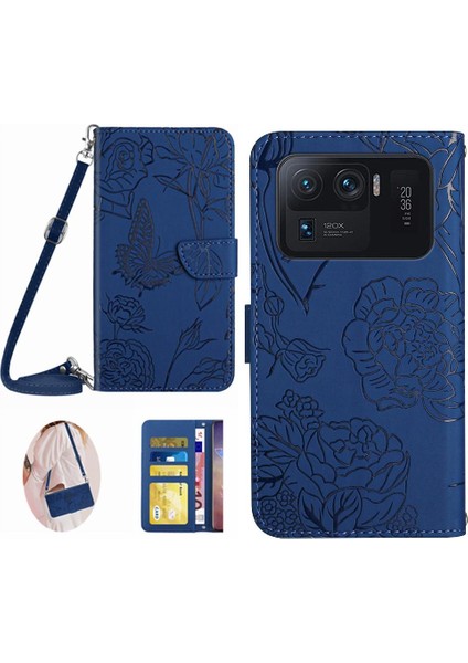 Kart Tutucu ve Uzun Kayış ve Yumuşak ile Xiaomi 11 Ultra Telefon Kılıfı (Yurt Dışından)