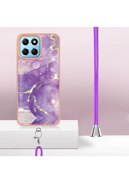 Onur X8 5g Tampon Crossbody Kordon Askısı Mermer Anti-Scratch Için Kılıf (Yurt Dışından)