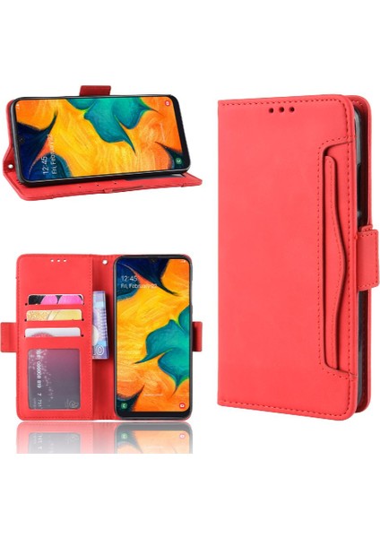 Samsung Galaxy A20E Ayarlanabilir Ayrılabilir Kart Tutucu Manyetik Kapatma Deri Cüzdan Kapak (Yurt Dışından)