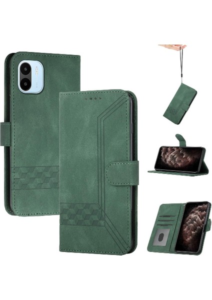 Kullanışlı Stand Özelliği ile Xiaomi Redmi A1 Cüzdan Kılıf Pu Deri Kart Kapağı ile Uyumlu (Yurt Dışından)