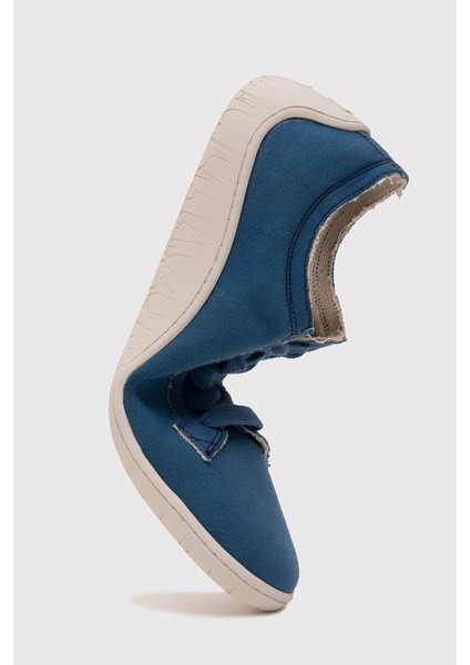 V-Barefoot Comfort Keten Erkek Ayakkabı Indigo Mavi 1383