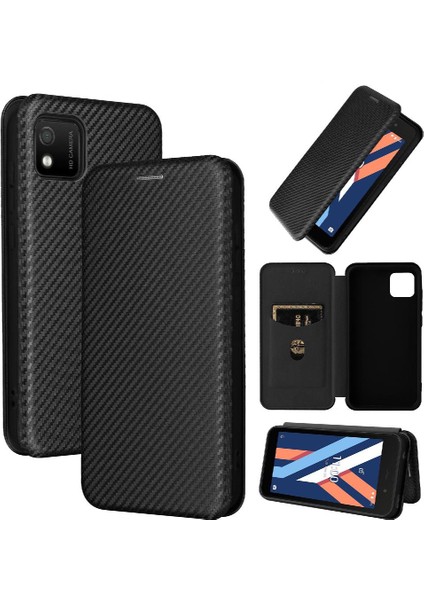 Wıko Y52 Için Kart Tutucu Kickstand Deri Folio Flip Case ile Kılıf (Yurt Dışından)