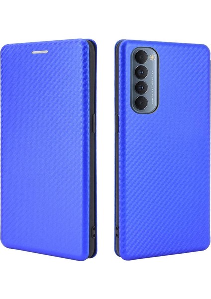 Oppo Reno4 Pro 4g Için Kılıf Tam Koruma Manyetik Karbon Fiber Deri (Yurt Dışından)