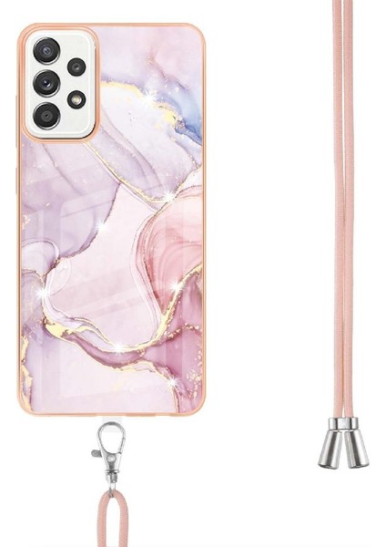 Samsung Galaxy A52S 5g Tampon Mermer Crossbody Kordon Askısı Yumuşak (Yurt Dışından)
