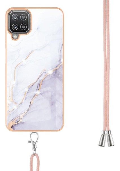 Samsung Galaxy A12 5g Mermer Crossbody Kordon Askısı Tampon Yumuşak (Yurt Dışından) fırsatları