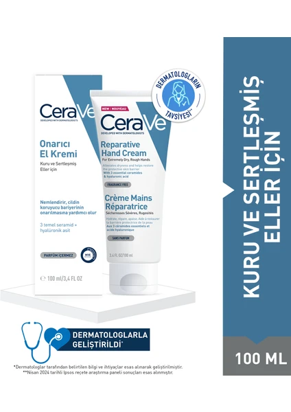 Cerave Onarıcı El Kremi 100 ml