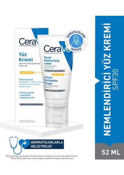 Cerave Nemlendirici Yüz Kremi SPF30 52 ml