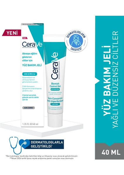 Cerave Akneye Eğilim Gösteren Ciltler Için Yüz Bakım Jeli 40 ml