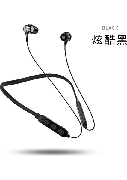 Spor Kablosuz Bluetooth Kulaklık 5.0 Binaural Stereo Asılı Boyun Koşu Kulak Içi Boyun Asılı Bas Manyetik Emme (Yurt Dışından)