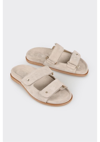 Bej Deri Kadın Terlik fiyatları