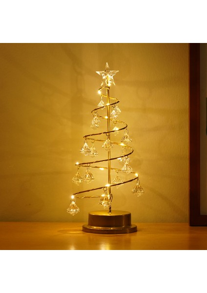 LED Yıldız Işığı Kristal Elmas Noel Ağacı Işığı Noel Masa Lambası Dekoratif Masa Lambası (Yurt Dışından)