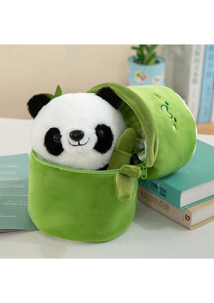 Bambu Panda Peluş Oyuncak Sevimli Yastık Bambu Bebek Simülasyon Panda Bebek Doğum Günü Hediyesi (Yurt Dışından)