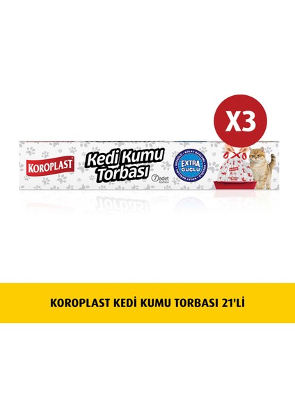Kedi Kumu Torbası 7'li x 3 Adet