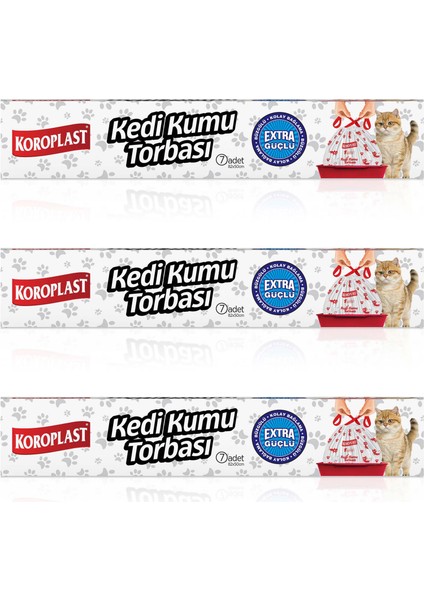 Kedi Kumu Torbası 7'li x 3 Adet